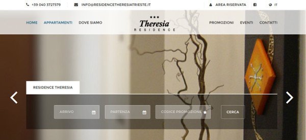 Realizzazione sito web Trieste : Residence Theresia